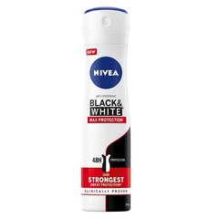 Pihustatav higistamisvastane deodorant Nivea Black & White Mac Protection 48H, 150ml цена и информация | Дезодоранты | hansapost.ee