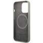 Guess GUHMP13LSPLG iPhone 13 Pro | 13 6,1" szary|grey hard case Silicone Logo Plate MagSafe hind ja info | Telefonide kaitsekaaned ja -ümbrised | hansapost.ee