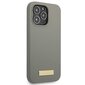 Guess GUHMP13LSPLG iPhone 13 Pro | 13 6,1" szary|grey hard case Silicone Logo Plate MagSafe hind ja info | Telefonide kaitsekaaned ja -ümbrised | hansapost.ee