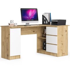 Письменный стол Akord B20 155, коричневый/белый цвет цена и информация | Компьютерные, письменные столы | hansapost.ee