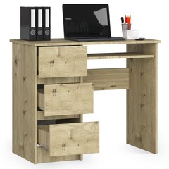Письменный стол Akord A-6 90, коричневый цвет цена и информация | Компьютерные, письменные столы | hansapost.ee
