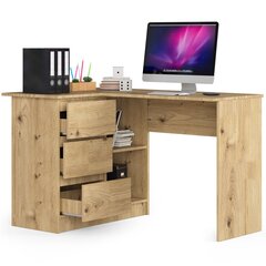 Письменный стол Akord B16 124, коричневый цвет цена и информация | Компьютерные, письменные столы | hansapost.ee