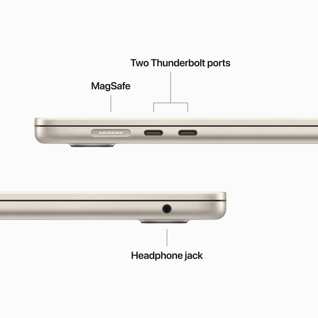 Macbook Air 15” Apple M2 8C CPU, 10C GPU/8GB/256GB SSD/Starlight/INT - MQKU3ZE/A hind ja info | Sülearvutid | hansapost.ee