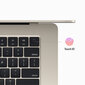 Macbook Air 15” Apple M2 8C CPU, 10C GPU/8GB/256GB SSD/Starlight/SWE - MQKU3KS/A цена и информация | Sülearvutid | hansapost.ee