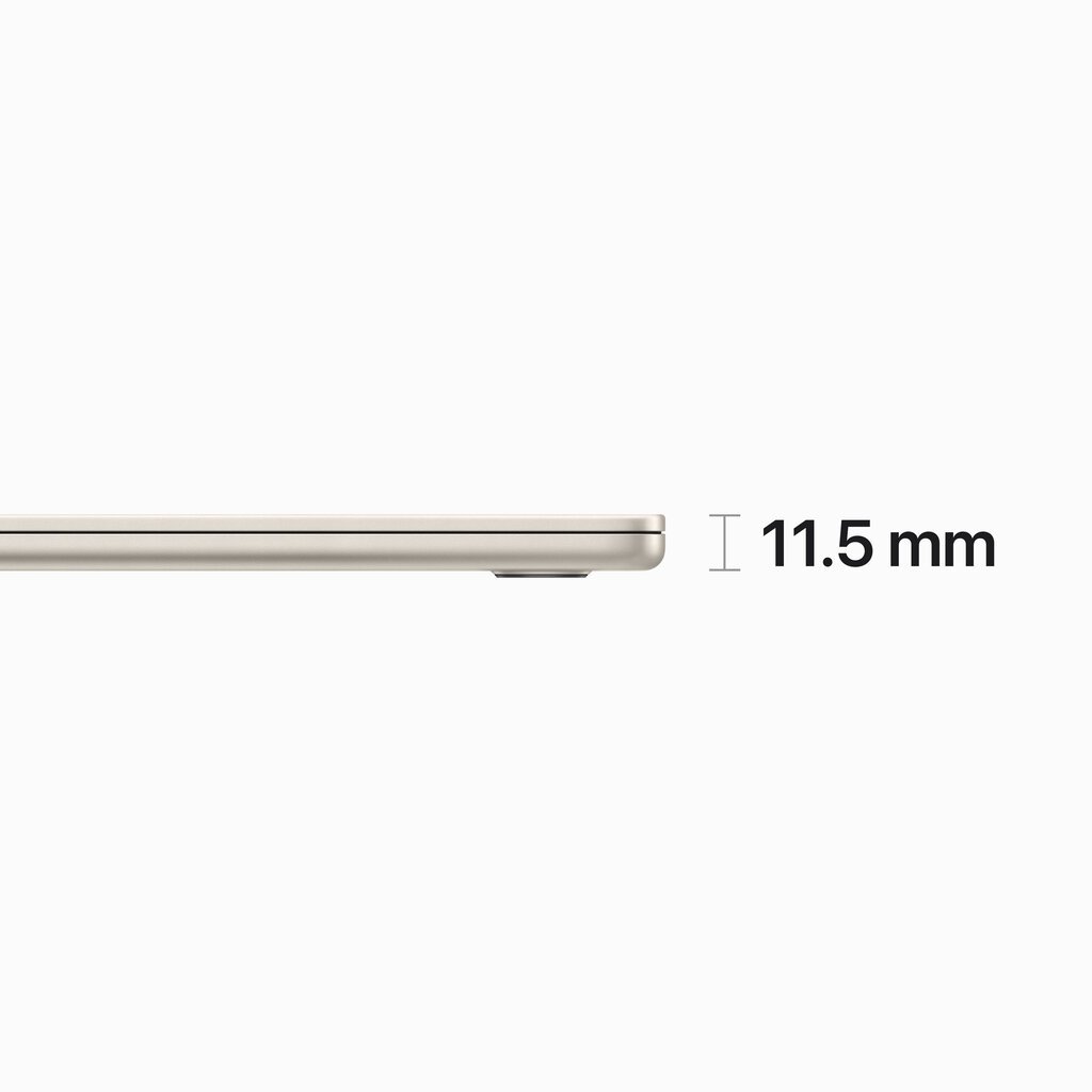 Macbook Air 15” Apple M2 8C CPU, 10C GPU/8GB/512GB SSD/Starlight/SWE - MQKV3KS/A цена и информация | Sülearvutid | hansapost.ee