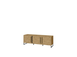 Низкий шкаф ADRK Furniture Aria, коричневый/черный цвет цена и информация | Шкафчики в гостиную | hansapost.ee
