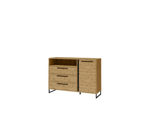 Комод ADRK Furniture Aria 1D3S, коричневый цвет цена и информация | Комоды | hansapost.ee
