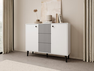 Комод ADRK Furniture Ika, белый/черный цвет цена и информация | Комоды | hansapost.ee