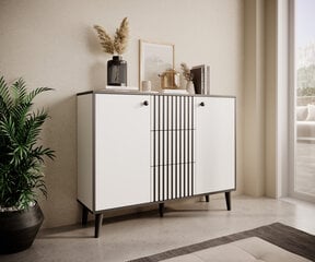 Комод ADRK Furniture Fadi, белый/черный цвет цена и информация | Комоды | hansapost.ee