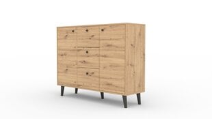 Комод ADRK Furniture Besa 2D3S, коричневый/черный цвет цена и информация | Комоды | hansapost.ee