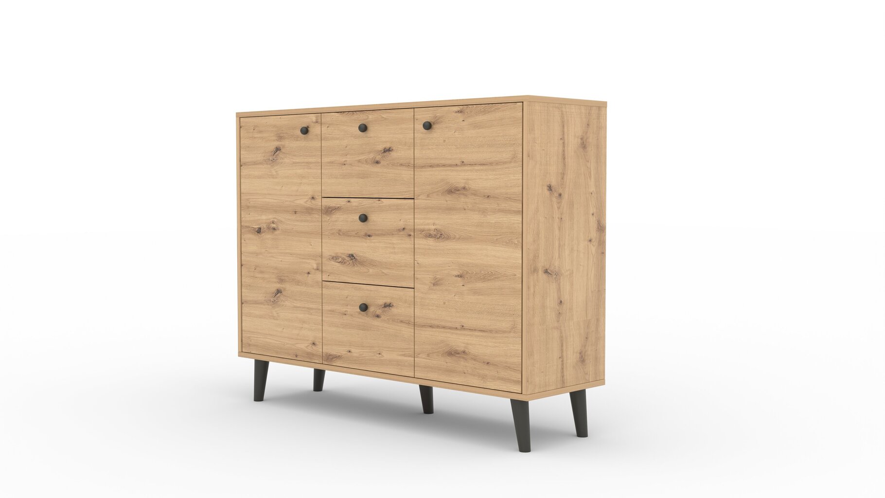 Kummut ADRK Furniture Besa 2D3S, pruun/must цена и информация | Kummutid | hansapost.ee