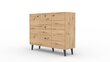 Kummut ADRK Furniture Besa 2D3S, pruun/must цена и информация | Kummutid | hansapost.ee