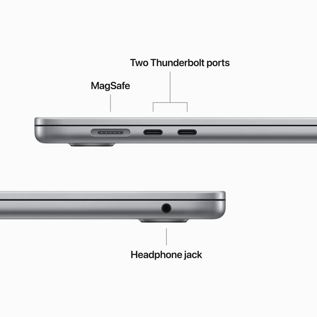 Macbook Air 15” Apple M2 8C CPU, 10C GPU/8GB/256GB SSD/Space Grey/SWE - MQKP3KS/A hind ja info | Sülearvutid | hansapost.ee