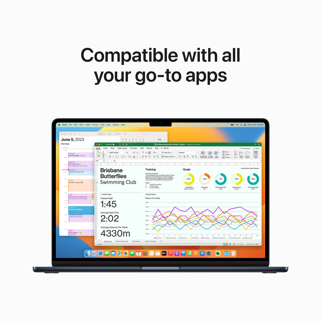 Macbook Air 15” Apple M2 8C CPU, 10C GPU/8GB/256GB SSD/Midnight/RUS - MQKW3RU/A hind ja info | Sülearvutid | hansapost.ee