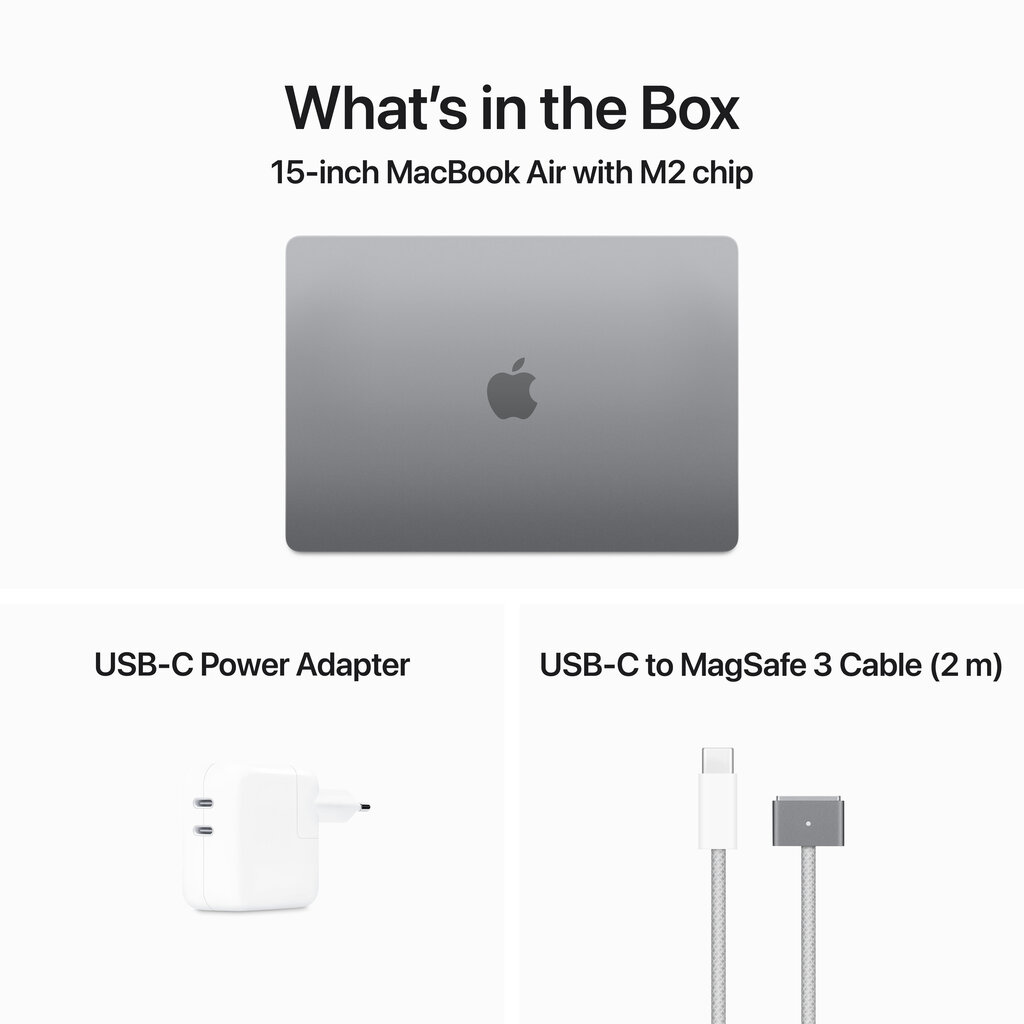 Macbook Air 15” Apple M2 8C CPU, 10C GPU/8GB/512GB SSD/Space Grey/INT - MQKQ3ZE/A цена и информация | Sülearvutid | hansapost.ee