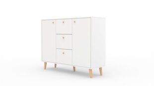Kummut ADRK Furniture Besa 2D3S, valge/pruun hind ja info | Kummutid | hansapost.ee