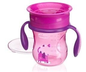 360' tass isejoomiseks Chicco, roosa, 12m+, 200 ml hind ja info | Lutipudelid ja tarvikud | hansapost.ee