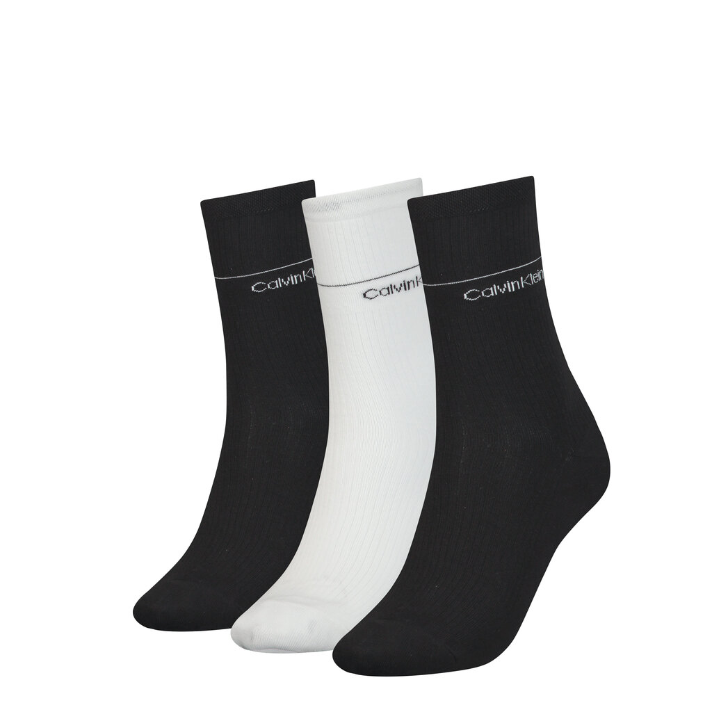 Calvin Klein naiste sokid 3pk kinkekarbis, must-valge цена и информация | Sokid naistele | hansapost.ee
