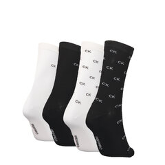 Calvin Klein naiste sokid 4pk, must-valge hind ja info | Sokid naistele | hansapost.ee
