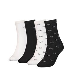 Calvin Klein naiste sokid 4pk, must-valge hind ja info | Sokid naistele | hansapost.ee