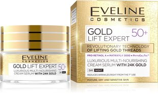 Päeva- ja öökreem 50+ Eveline Cosmetics Gold Lift Expert 50 ml цена и информация | Кремы для лица | hansapost.ee