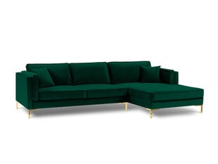 Правый угловой диван Luis 5, зеленый/золотой цвет цена и информация | Диваны | hansapost.ee