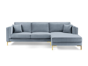 Правый угловой диван Luis 5, голубой/золотой цвет цена и информация | Диваны | hansapost.ee