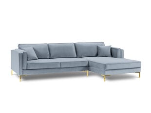 Nurgadiivan Luis 5, helesinine/kuldne price and information | Sofa beds and sofas | hansapost.ee