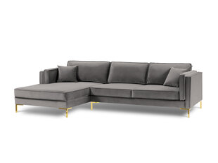 Левый угловой диван Luis 5, светло-серый/золотой цвет цена и информация | Диваны | hansapost.ee