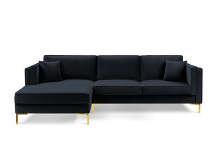Правый угловой диван Luis 5, темно-синий/золотой цвет цена и информация | Диваны | hansapost.ee