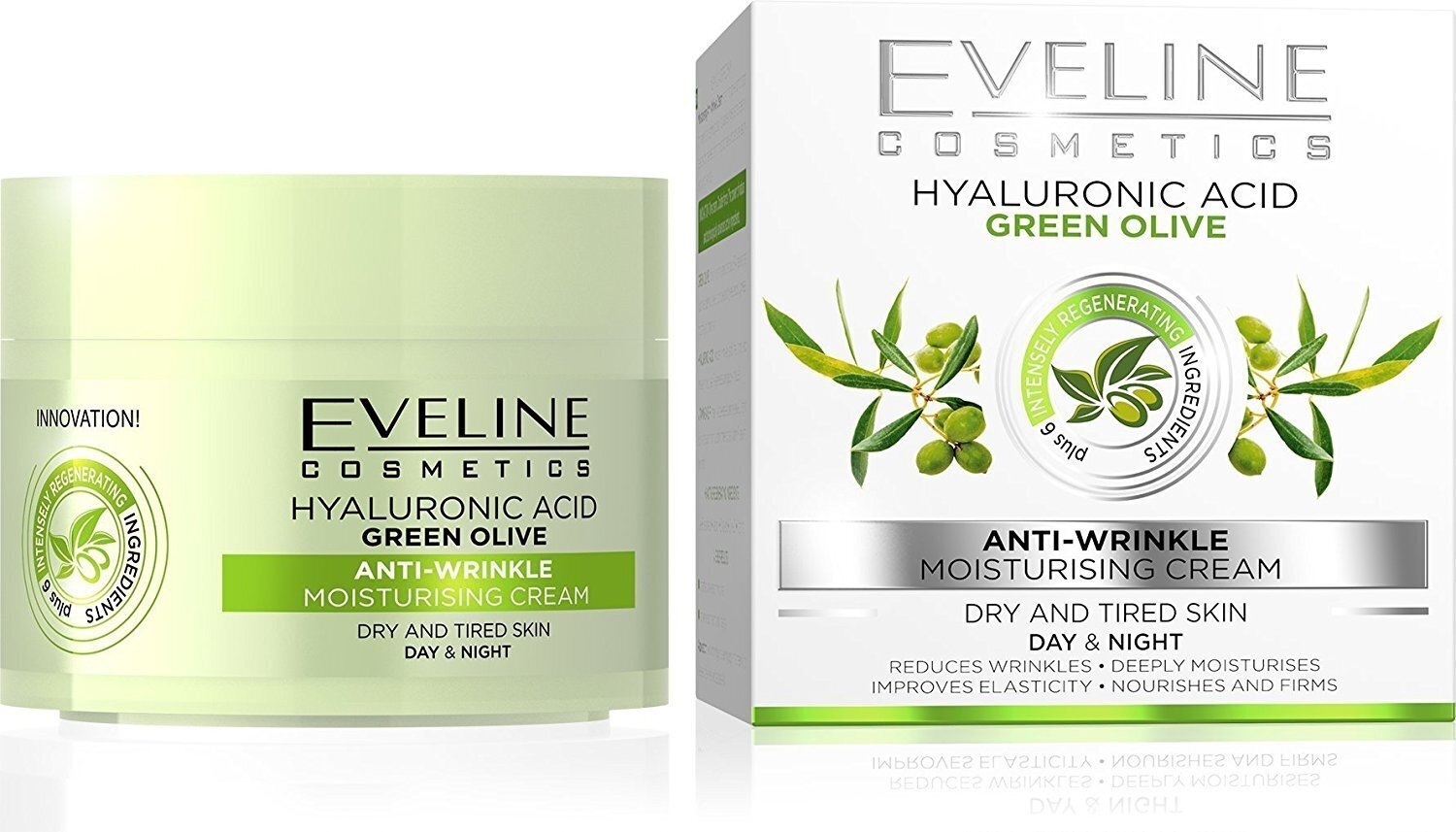 Kortsudevastane niisutav kreem oliivilehtede ekstraktiga Eveline Nature Line 3D Green Olive 50 ml цена и информация | Näokreemid | hansapost.ee