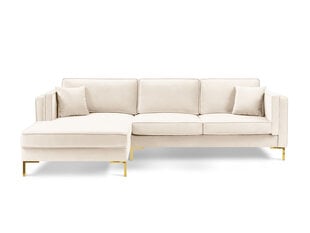 Левый угловой диван Luis 5, белый/золотой цвет цена и информация | Диваны | hansapost.ee