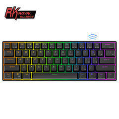 Klaviatuur Royal Kludge RK61 TKL, 60%, Hot-swap, Brown Switches, US, Must цена и информация | Клавиатуры | hansapost.ee