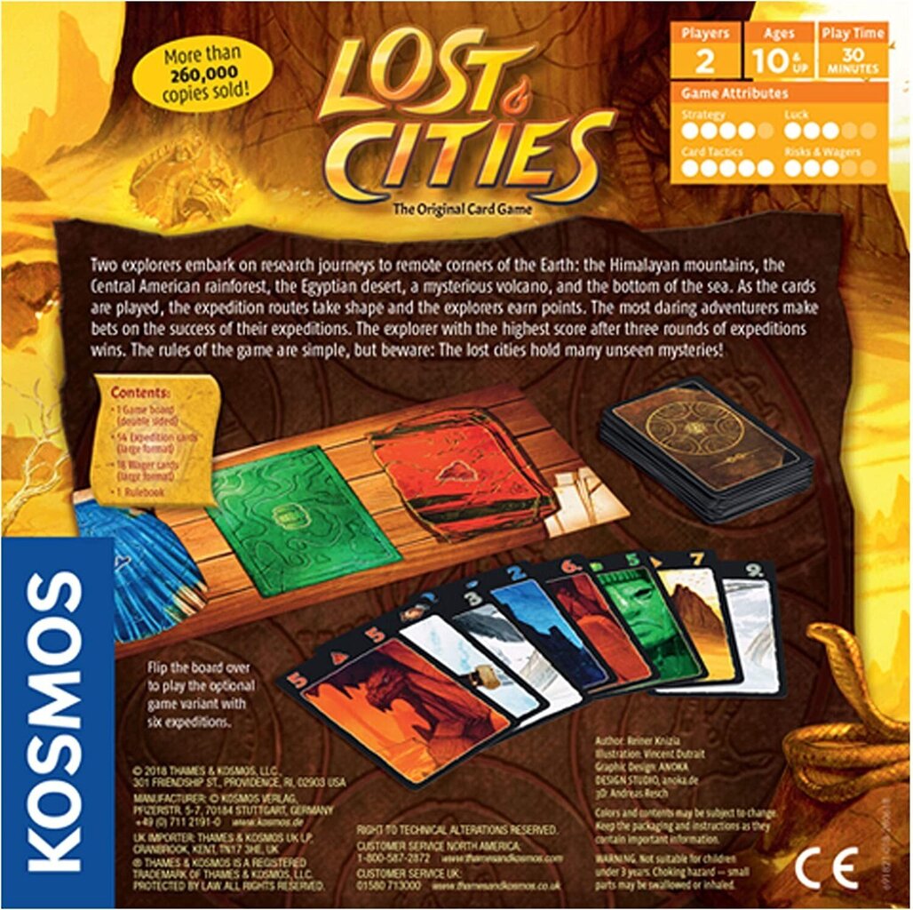 Lauamäng Lost Cities, ENG цена и информация | Lauamängud ja mõistatused perele | hansapost.ee