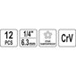 Komplekt kruvikeeraja otsikutega/pad.konditsioneerile 1/4" TORX 5-kant12007 hind ja info | Käsitööriistad | hansapost.ee