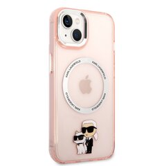 Karl Lagerfeld MagSafe Compatible Case IML Karl and Choupette NFT for iPhone 14 Pink цена и информация | Чехлы для телефонов | hansapost.ee