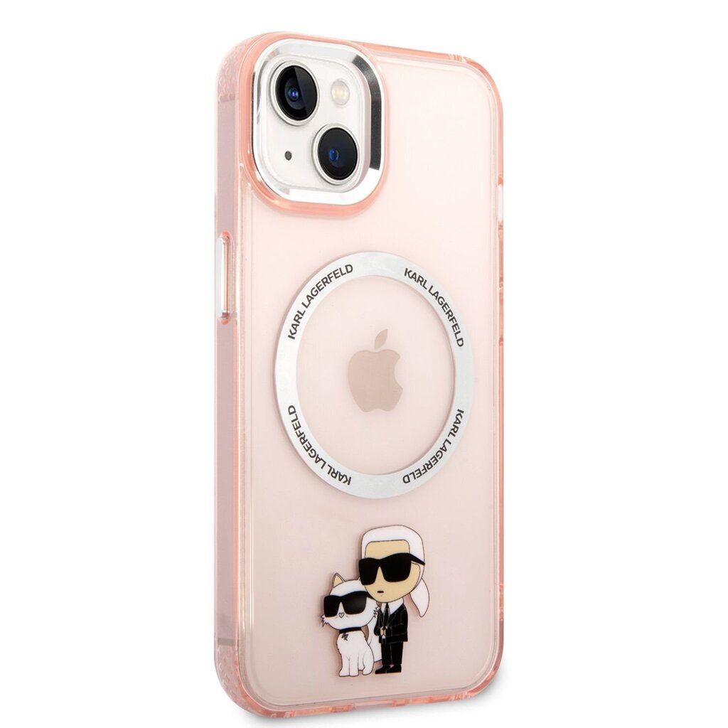 Karl Lagerfeld MagSafe Compatible Case IML Karl and Choupette NFT for iPhone 14 Pink hind ja info | Telefonide kaitsekaaned ja -ümbrised | hansapost.ee