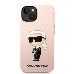 Karl Lagerfeld Liquid Silicone Ikonik NFT Case for iPhone 14 Pink hind ja info | Telefonide kaitsekaaned ja -ümbrised | hansapost.ee