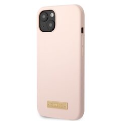 Guess GUHMP13SSBPLP iPhone 13 mini 5,4" różowy|pink hard case Silicone Logo Plate MagSafe цена и информация | Чехлы для телефонов | hansapost.ee
