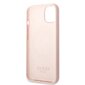 Guess GUHMP13SSBPLP iPhone 13 mini 5,4" różowy|pink hard case Silicone Logo Plate MagSafe цена и информация | Telefonide kaitsekaaned ja -ümbrised | hansapost.ee