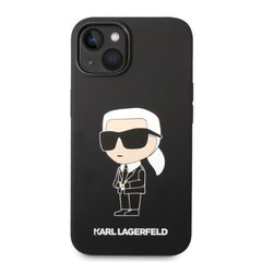 Karl Lagerfeld KLHMP14SSNIKBCK iPhone 14 6,1" hardcase czarny|black Silicone Ikonik Magsafe hind ja info | Telefonide kaitsekaaned ja -ümbrised | hansapost.ee