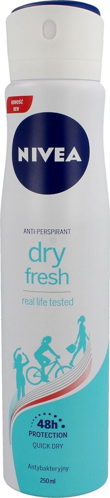 Pihustatav deodorant naistele Nivea Dry Fresh, 250 ml цена и информация | Deodorandid | hansapost.ee