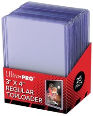 Mängukaardi hoidjad UP Toploader - 3" x 4" Clear Regular, 25 tk hind ja info | Lauamängud ja mõistatused perele | hansapost.ee