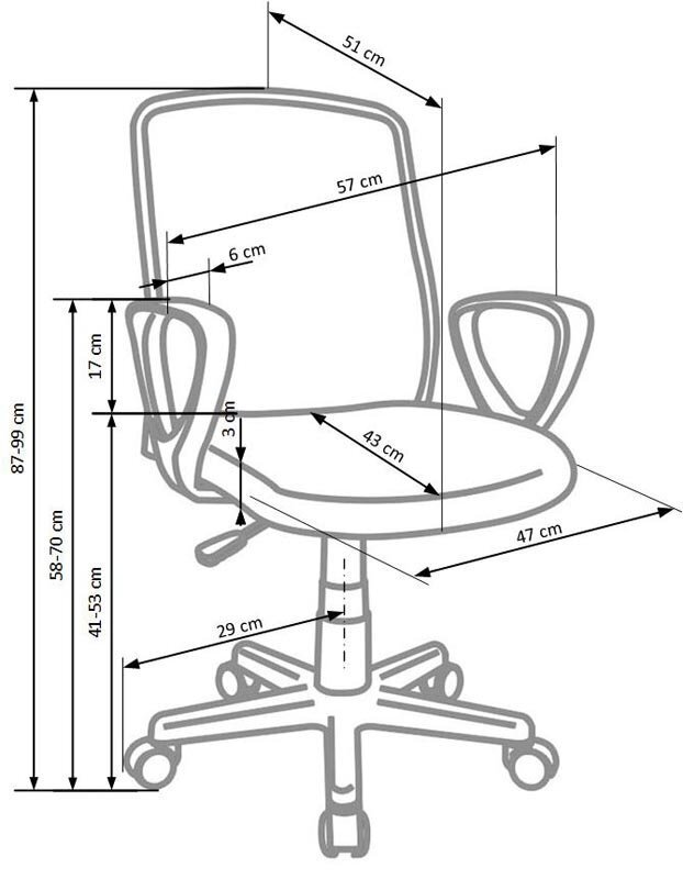 Kontoritool Alex, must/hall hind ja info | Kontoritoolid | hansapost.ee