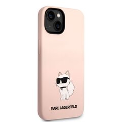 Karl Lagerfeld Liquid Silicone Choupette NFT Case for iPhone 14 Pink hind ja info | Telefonide kaitsekaaned ja -ümbrised | hansapost.ee