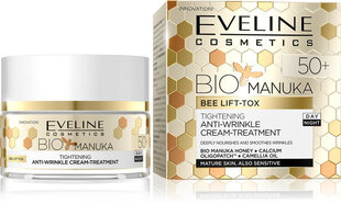 Питательный крем для лица против морщин Eveline Cosmetics BIO Manuka 50+ Day and Night 50 мл цена и информация | Кремы для лица | hansapost.ee