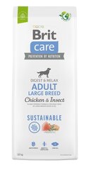 Brit Care Sustainable Adult Large Breed Chicken & Insect корм для собак 12 кг цена и информация | Сухой корм для собак | hansapost.ee