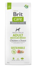 BRIT Care Dog Sustainable Adult Medium Breed Chicken & Insect - сухой корм для собак - 12 кг цена и информация | Сухой корм для собак | hansapost.ee