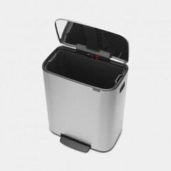 Brabantia prügikast Bo pedaaliga 60 L Matt Steel FPP price and information | Trash cans | hansapost.ee