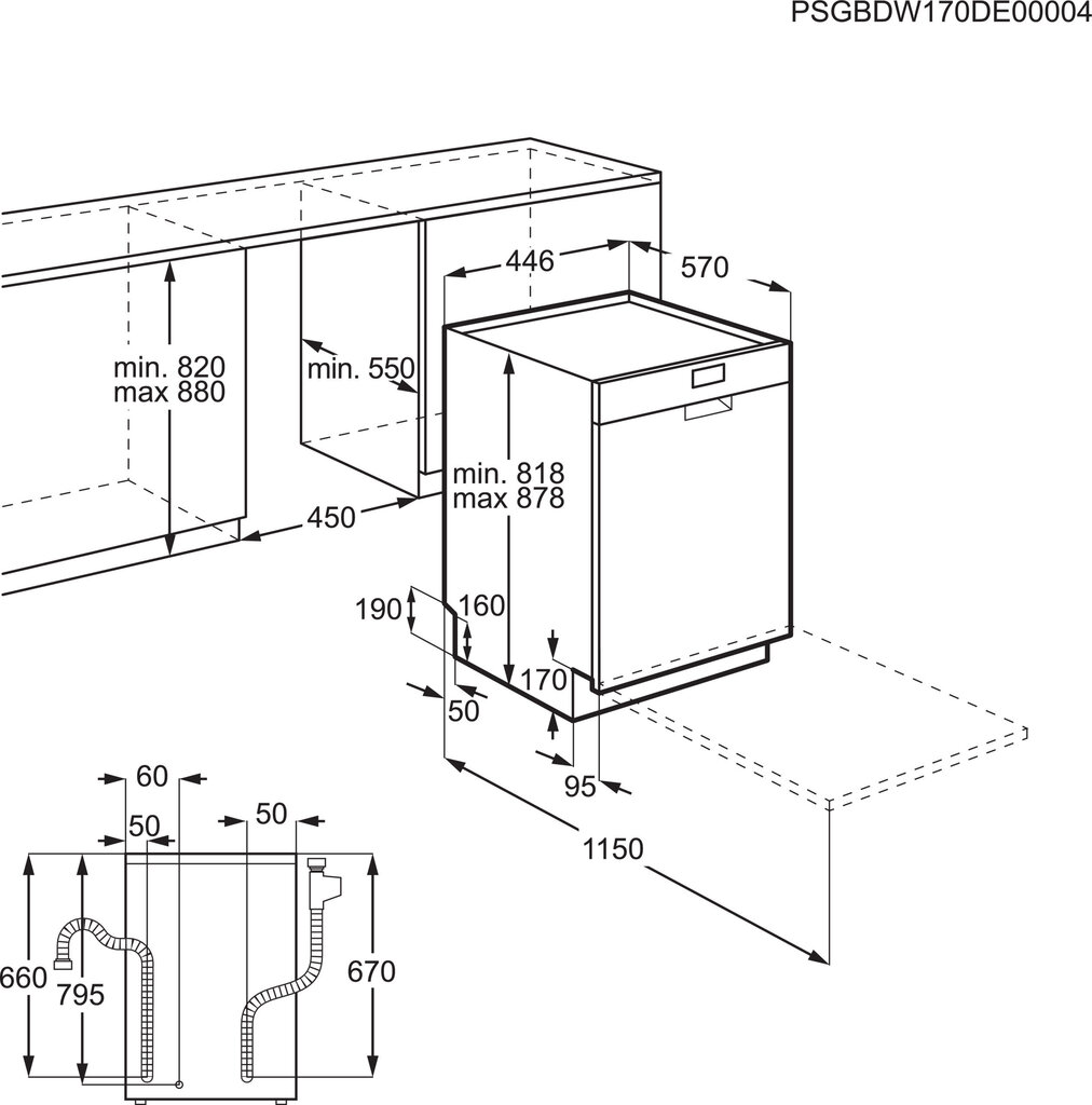 AEG FFB73507ZW цена и информация | Nõudepesumasinad | hansapost.ee